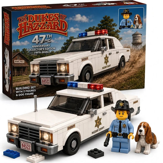 🚓 Vintage County Sheriff Patrol Car Building Set